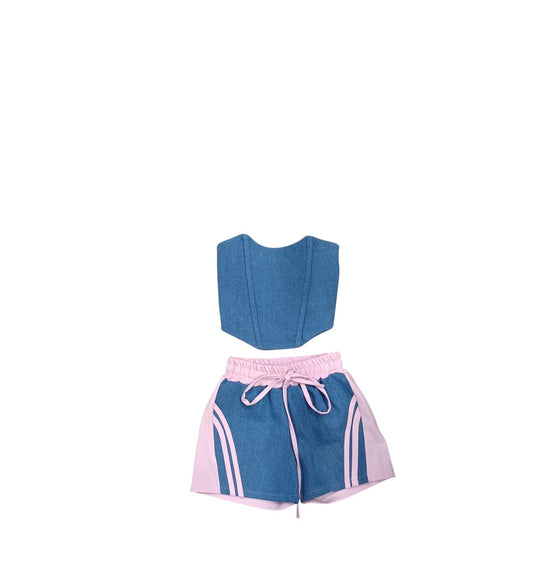 Completo Pink/Jeans